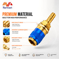 Normast Raccord rapide air-eau en laiton pour torche de soudage TIG, système de refroidissement par eau, connecteur de tuyau de gaz 0,8-1,2 MPa