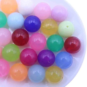 Neue lose billige 16mm gemischte Farbe klobige runde Gelee Acryl Perlen für Mode Perlen Stifte Dekoration Großhandel - Product Image 4