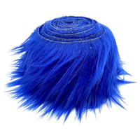 Matériel de masque DIY, bandes de fausse fourrure de couleur vive, masque therian, tissu moelleux et duveteux, fourrure artisanale pour équipement therian, masque en fourrure