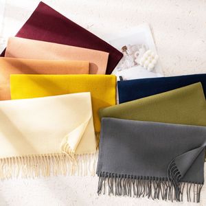 Bufanda de Cachemira Sintética Color Maillard 2026 al por Mayor para Mujer, Chal Grueso y Cálido de Lujo Estilo Coreano, Directo de Fábrica - Product Image 1