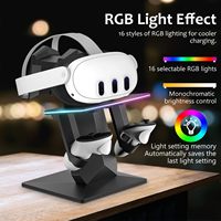 Cross-border Meta untuk 3S/3 Fast Charging Stand Aksesoris VR Rak Penyimpanan Desktop Display dengan Efek Pencahayaan RGB Model