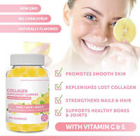 Gummies de collagène végétalien éclaircissantes pour la peau, avec vitamines C et E, 60 unités, pour adultes, sous marques privées OEM/ODM, 2026