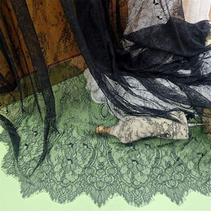 Tessuto in pizzo ciglia per donna, di alta moda, 100% nylon, <span class=keywords><strong>tulle</strong></span> bianco e nero, per abiti da donna e maglietta intima delicata sulla pelle - Product Image 6