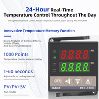 Pengontrol Suhu PID REX-C100 + KSSR-10 DA Solid State Relay 10A+K Termokopel 1m Probe RKC+Kit Kontrol Heatsink