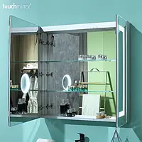 Bedroom Cabinet Bedroom Bathroom Aluminium Led Medicine Mirror Cabinet