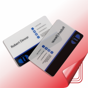 Tùy chỉnh in CR80 rõ ràng <span class=keywords><strong>PVC</strong></span> thẻ kinh doanh không thấm nước và mini RFID/<span class=keywords><strong>NFC</strong></span> <span class=keywords><strong>Tag</strong></span> 13.56MHz tần số - Product Image 1