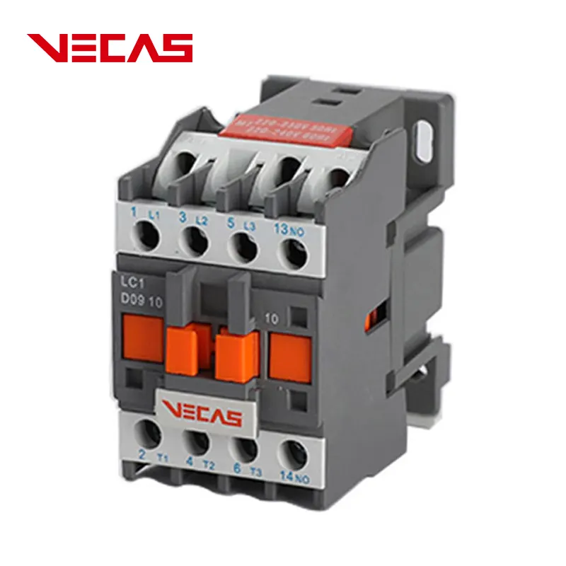 Vecas CJX2 Contactor AC HC1-D 0910 3P 9A 12V 24V 110V 220V 360V 380V 50/60hz DC AC Coil Electrical Magnetic Contactors