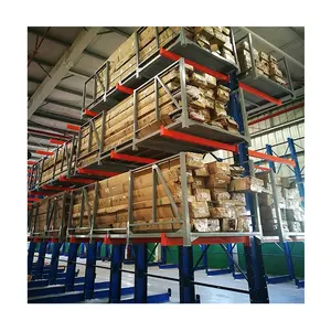 Peterack Factory Pipe Heavy Duty Cantilever Pallet Shelf Stacking System Steel Timber Warehouse Racking