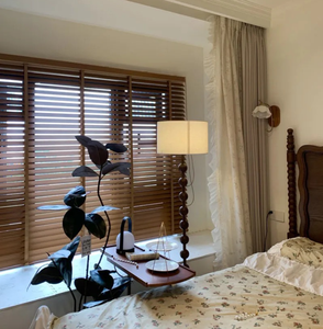 Persianas de Madera Motorizadas Personalizadas, Cortinas Sólidas, Persianas Ecológicas para Ventanas, Cortinas Opacas Certificadas para Sala de Estar, Oficina, Proyecto - Product Image 2