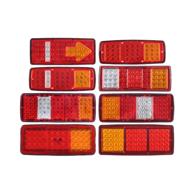 Series Clear Lens LED Car Taillights New Cross-Border Manufacturers' Arrow Turn Rear Brake Lights for Trucks