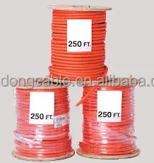 Cavo di saldatura saldato 1/0 industriale a doppia guaina 2/0 4/0 2 awg rame rosso arancio