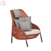 Mobilier d'extérieur nordique chaise en rotin jardin de loisirs unique canapé et table en rotin en plein air