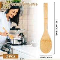 Ensemble d'ustensiles de cuisine antiadhésifs en gros, spatule de cuisine en bois de hêtre pour la cuisson