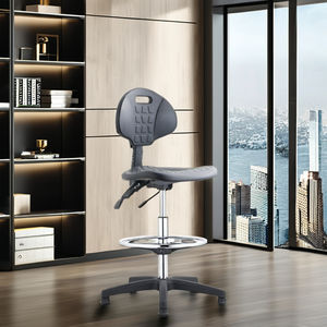 Muebles de laboratorio Silla antiestática y respaldo giratorio Lab Esd Pu Silla de <span class=keywords><strong>escritorio</strong></span> de espuma Taburete <span class=keywords><strong>sin</strong></span> <span class=keywords><strong>ruedas</strong></span> - Product Image 2