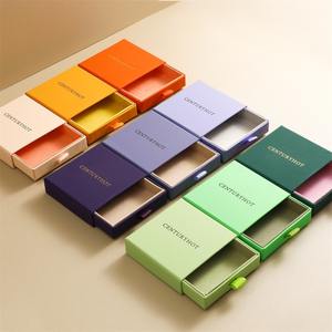 Boîte à bijoux coulissante de luxe avec logo personnalisé, boîte à bijoux en carton de haute qualité, boîte à collier, emballage de bijoux, ELEQUEEN blanc - Product Image 1