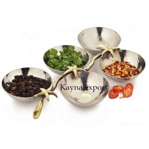 Bol en acier et laiton plaqué nickel au design robuste et unique le plus vendu pour la maison et le restaurant à un prix abordable - Product Image 1