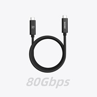 Câble tressé Thunderbolt 5 de 0,3 m Type-C vers C |   Câble USB4 Gen5 pour ordinateur portable, station d'accueil, SSD NVMe, données 80 Gbps, charge PD 240 W, vidéo DP 8K