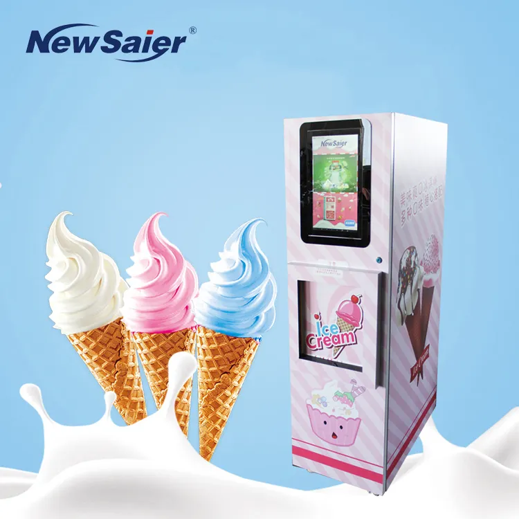 Автоматическая монета агрегат для изготовления Мягкого Мороженого Торговый автомат для магазина