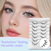 Faux cils 3D volumineux en PBT, effet fourrure de fée, naturels et légers, lot de 7 paires, fournisseur en gros