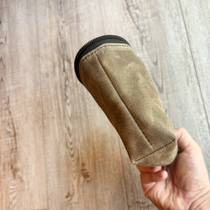 Bolsa de almacenamiento con cremallera de lona encerada Diseño exquisito para una potente organización de artículos auxiliares para estuches de bolsas de cosméticos independientes - Product Image 4