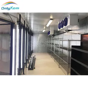 Sala fria de exposição de supermercado/Caminhada comercial em refrigerador com portas de vidro