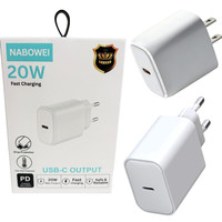 Adaptateurs secteur USB-C 20W PD3.0 TYPE C à charge rapide pour iPhone 18 17 16 15 14 Pro Max et Samsung S25 S26