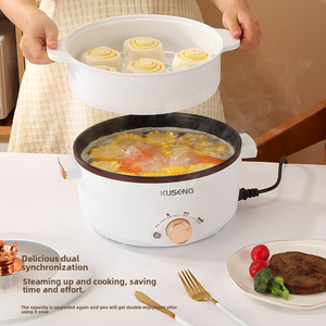 <span class=keywords><strong>Olla</strong></span> Eléctrica de Cocina Personalizada de Gran Capacidad, 5L, con Tapa de Vidrio Templado, para Uso en Hoteles, Sartén Eléctrica, Vaporera - Product Image 3