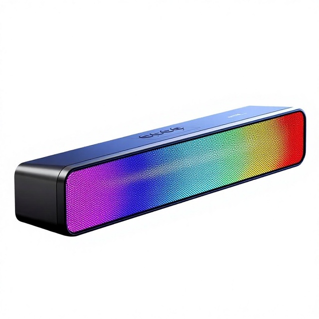 Cross-border Bestseller Soundbar Desktop Strip Speaker Subwoofer RGB Lighting Built-in Battery for 5.0 10W Output