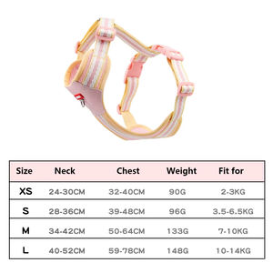 Rompi anjing layanan untuk anjing kecil bernapas rompi hewan <span class=keywords><strong>Harness</strong></span> anak anjing dan tali Set leher dan dada dapat disesuaikan - Product Image 2