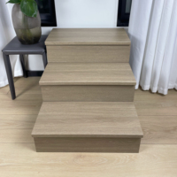 Profil de marche d'escalier SPC étanche à clipser, antidérapant, à âme rigide, pour revêtements de sol durables intérieurs et extérieurs