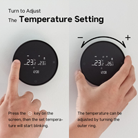 Termostato Inteligente para Caldera de Pared con WIFI DC5V, Diseño Graffiti, Control de Temperatura Inalámbrico RF, Aplicación Móvil