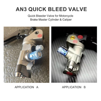 Vanne de purge rapide en alliage d'aluminium M8 M10 pour étrier de frein de moto, accessoires modifiés, vente en gros OEM ODM personnalisée