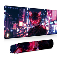 Tapis de bureau en caoutchouc naturel anti-dérapant Offre Spéciale Xxl clavier et tapis de souris Cyberpunk de jeu de taille personnalisée durable