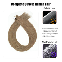 Extensions de cheveux naturels à bandes adhésives, qualité vierge européenne, double trame, personnalisables, prix de gros direct usine