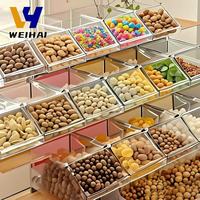 Boîte de présentation en acrylique transparente moderne Étagère de supermarché portable écologique ABS PVC simple poli pour le magasin