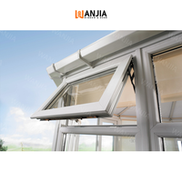 WANJIA haute qualité maison résidentielle auvent fenêtre en aluminium sécurité double verre lowe design aluminium top fenêtres suspendues