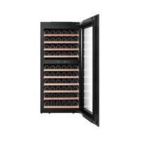 60 Botol Pendingin Anggur Stainless Steel Kompresor Rendah Kebisingan Listrik Dual Zone 172L Kulkas Kabinet Berdiri Bebas Pendingin Anggur Bar
