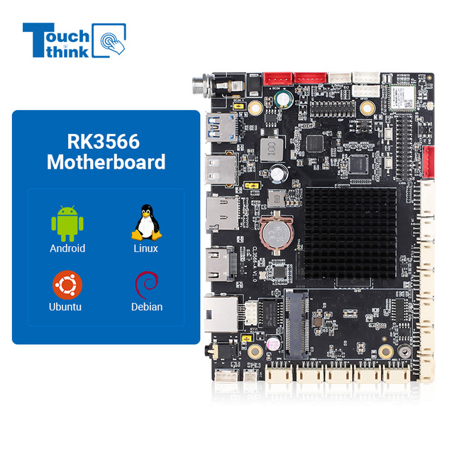 Factory Rockchip Rk3566 3568 Ai Boardquadcore 4k Hd 1tops Linux Embedded Motherboard for Digital Signage/Aiot/Medical/Industrial