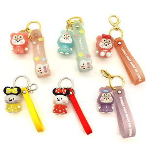 Professional Custom 3D Acrylic PVC Keychain Manufacturer's Cartoon Plastic Keychains Customizable Chinese Design