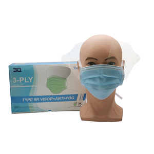 Mascarilla Facial de 3 Capas con Cinta para Atar, Protección Respiratoria Antivaho para Clínica <span class=keywords><strong>Dental</strong></span>, Mascarilla Facial Desechable Tipo IIR con Visera, Personalizable al por Mayor - Product Image 6