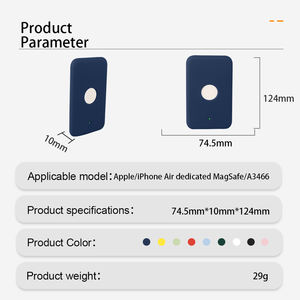 Coque de batterie en silicone pour Apple iPhone Air <span class=keywords><strong>MagSafe</strong></span>, coque de batterie, couvercle de batterie pour (uniquement étui de protection) - Product Image 4