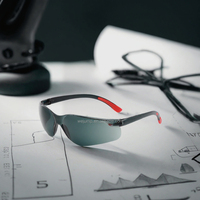 Lunettes de sécurité en polycarbonate noir de haute qualité pour la construction