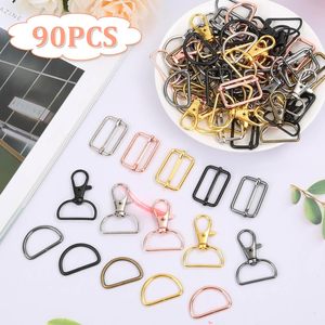 Paxcoo Keychain Bulk With <b>Key</b> Chain Swivel Hook D Rings And Slide Buckles For Handbag <b>Purse</b> Hardware Craft Inch - Product Image 6