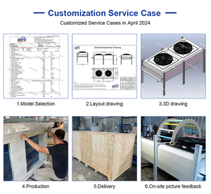 Maßgefertigter V-förmiger Wasser-Gas-Trockenluftkühler für Outdoor-Kühlprojekte Kälte- und Wärmetauschgeräte - Product Image 5