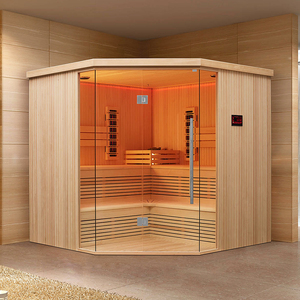 فاخر داخلي 2 شخص غرفة ساونا يلقي مخصصة الرطب البخار صالة عرض الأشعة تحت الحمراء ساونا دروبشيبينغ - Product Image 6