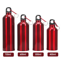 Bouteille d'eau en aluminium personnalisée de 500 ml, élégante, anti-fuite, pour la gym, le camping, l'escalade, bouteille en métal à paroi simple avec logo
