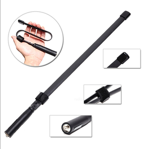 Antenne tactique télescopique AT-80 80 cm 144/430 MHz VHF/UHF double bande à gain élevé, antenne fouet pliable pour talkie-walkie portable - Product Image 4
