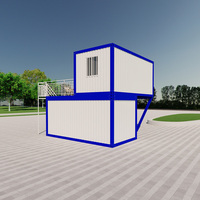 Conception d'usine Portable Préfabriqué Flat Pack Appartements Bâtiment Préfabriqué Deux étages Chambre simple Salon Conteneur Bureau Maison