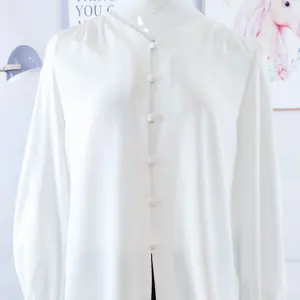 Custom Cheap Factory Price Women Casual White Shirts High Quality Solid Tops Long Sleeve Button Up Elegant Ladies Blouses