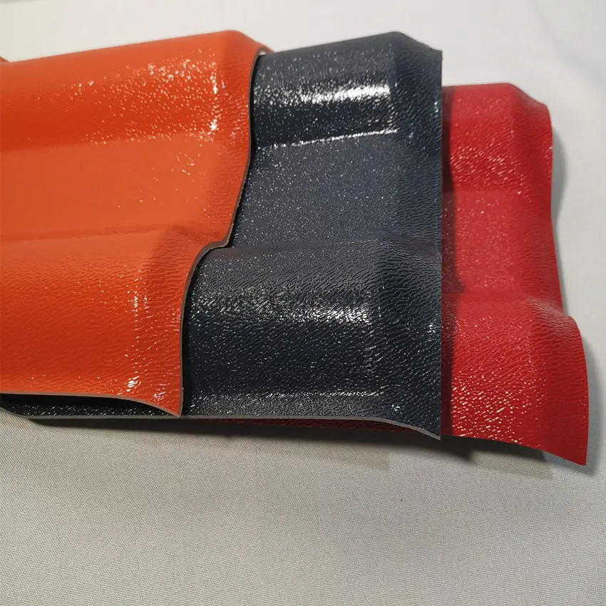 Brique Rouge 2.3MM Épaisseur ASA PVC Feuille de Tuile de Toit En Résine Synthétique Matériaux Composites Formule Double Couches